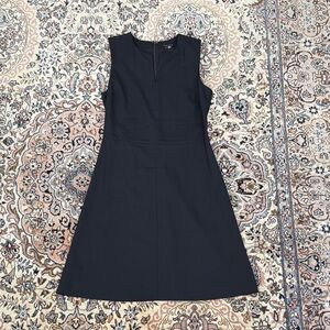 Theory Classic Sleeveless Black A‑Line Dress